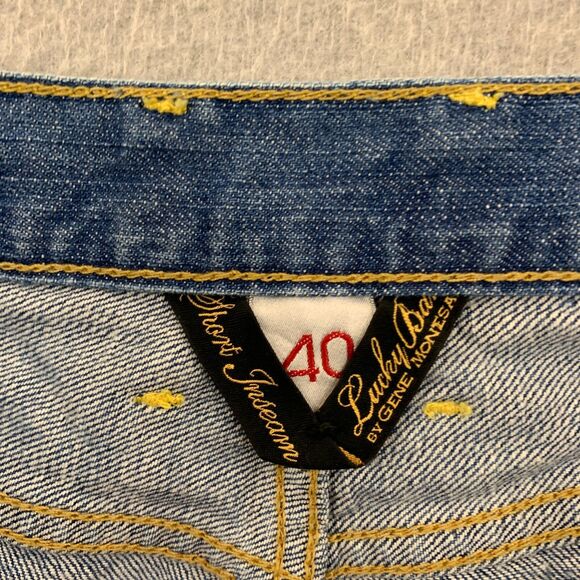 Lucky Brand Jeans Mens Size 38x30 (actual) Short Straight Leg Cotton Distressed - Picture 12 of 16